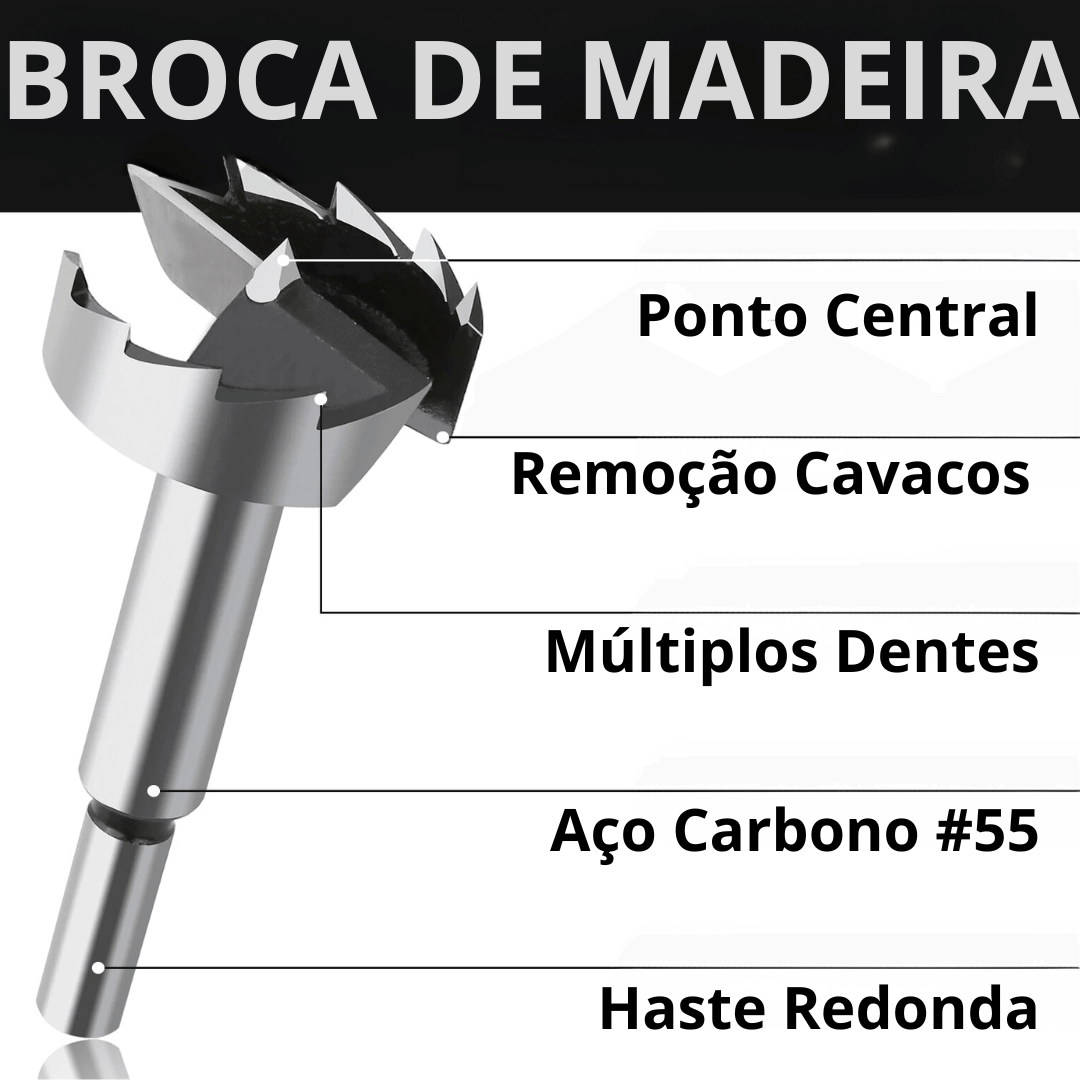Broca Serra Copo Aço Carbono 6mm - 30mm