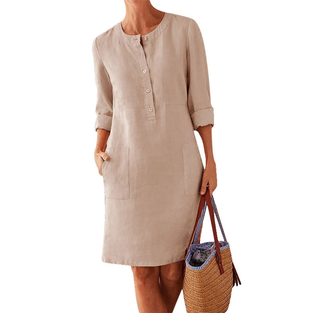 Vestido Outono Manga Longa