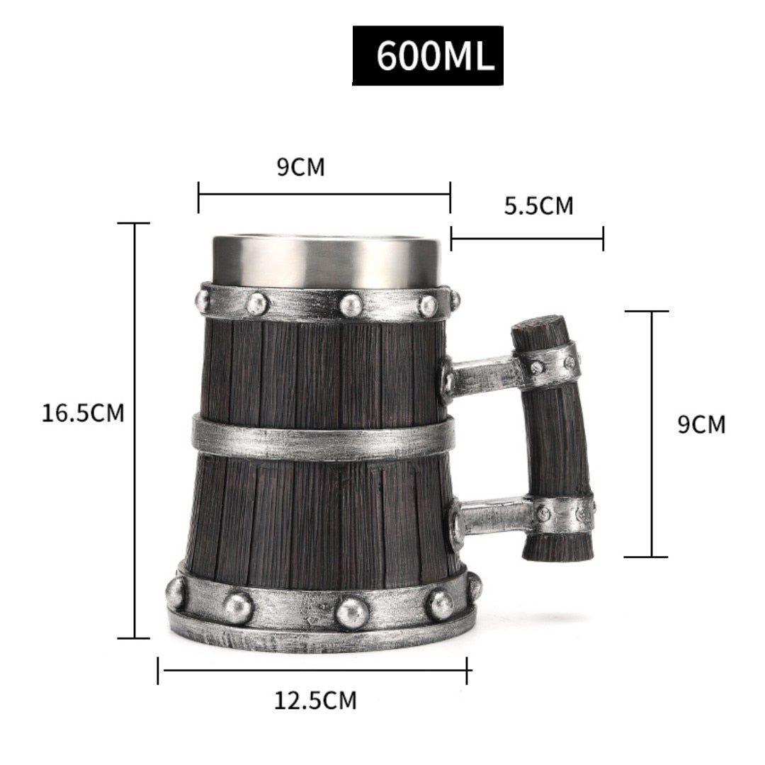 Caneca Viking em Aço Inox Duplo