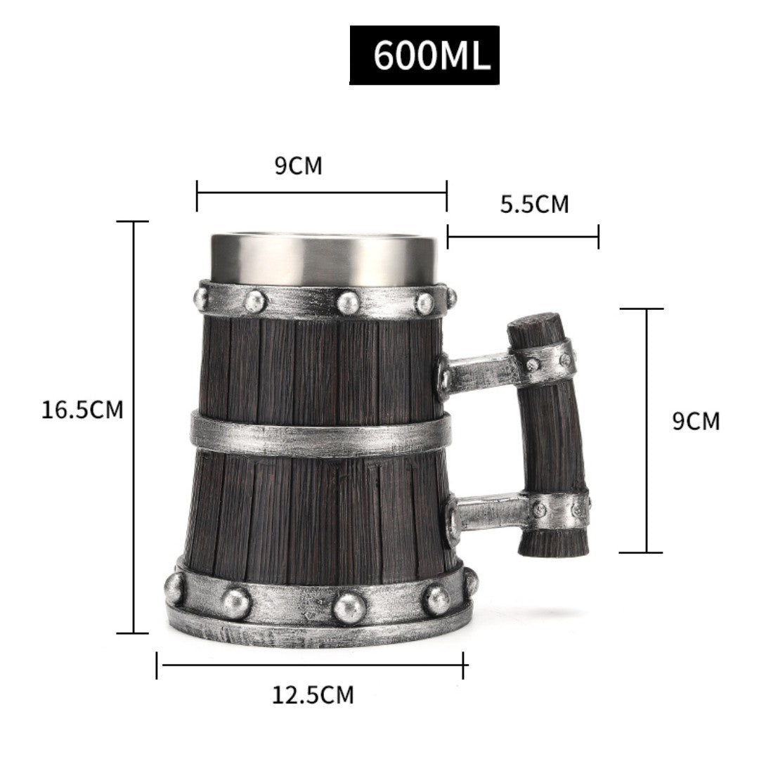 Caneca Térmica em Aço Inox Duplo Viking 600ml