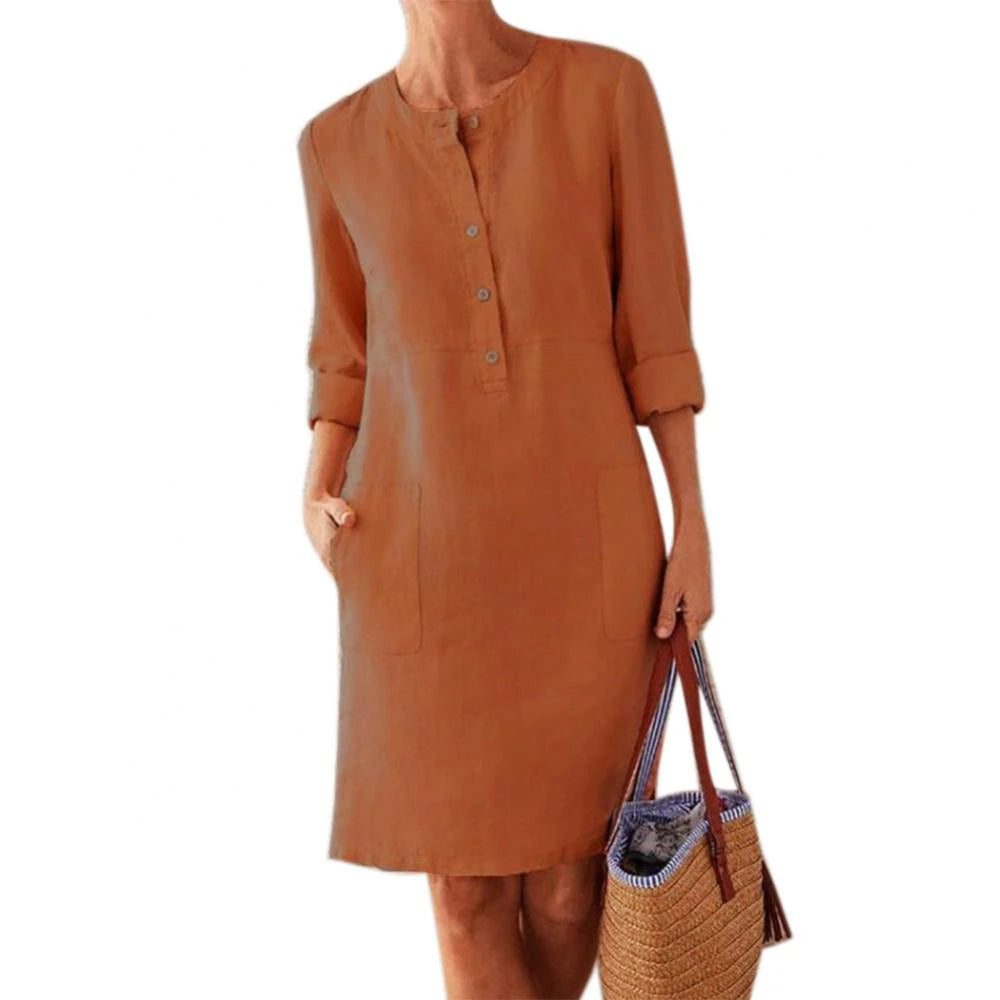 Vestido Outono Manga Longa