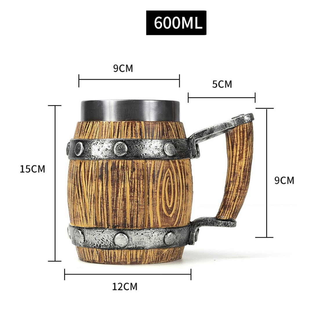Caneca Térmica em Aço Inox Duplo Viking 600ml