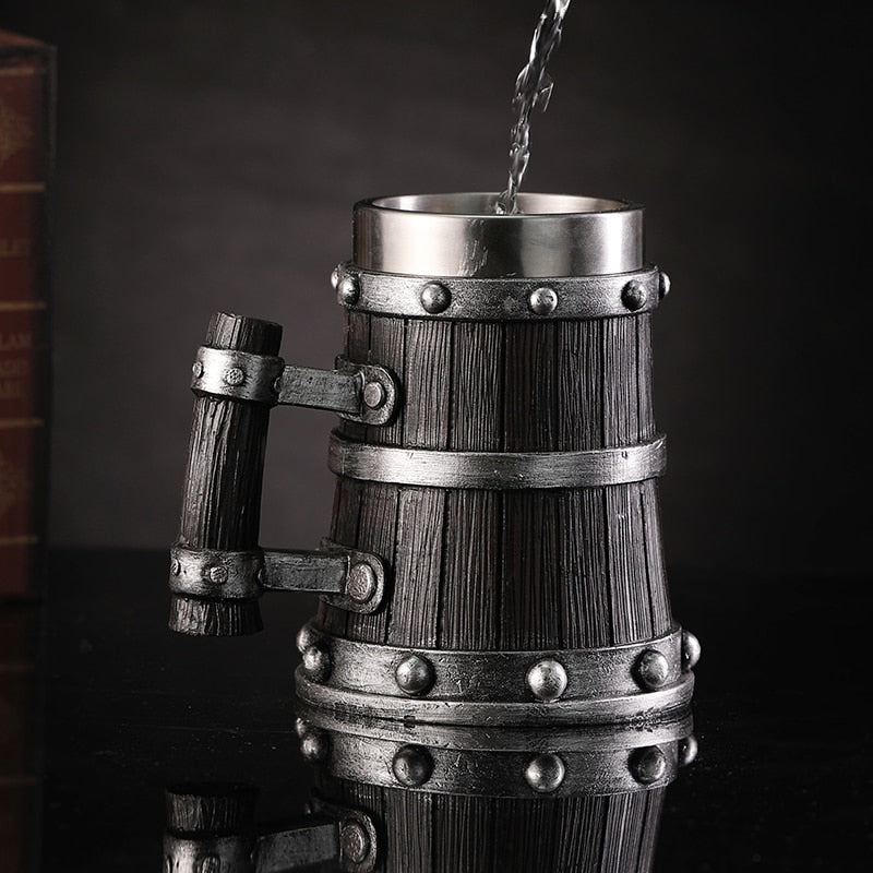 Caneca Viking em Aço Inox Duplo