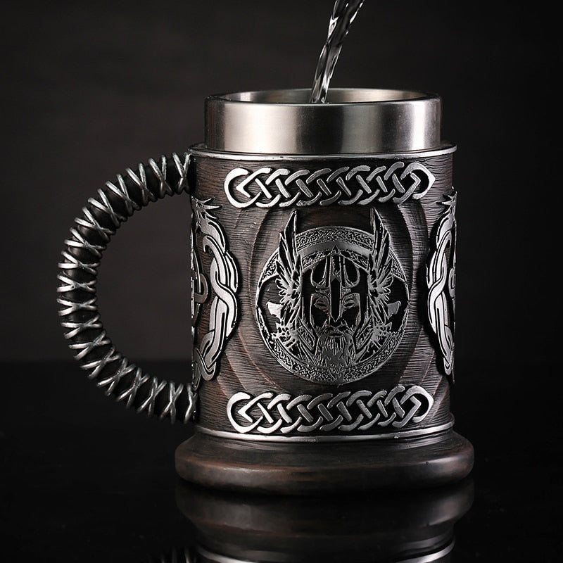 Caneca Viking em Aço Inox Duplo