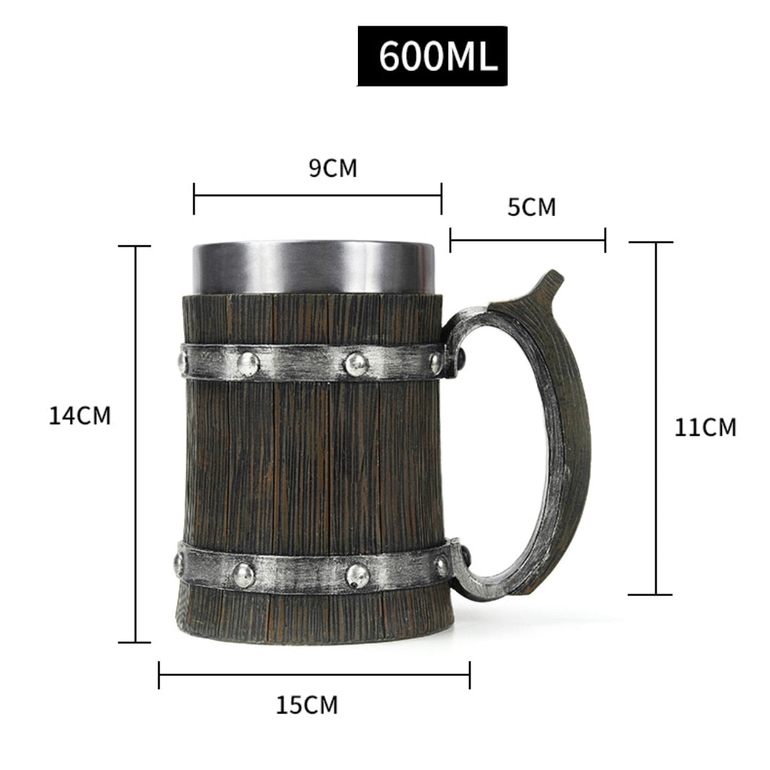 Caneca Térmica em Aço Inox Duplo Viking 600ml