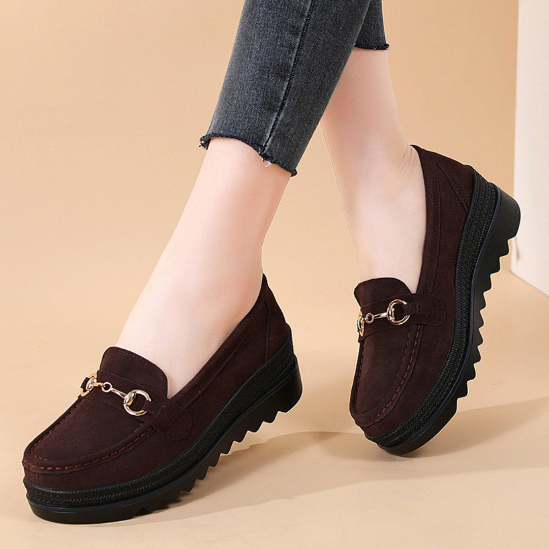 Mocassim Camurça de Plataforma Femininos