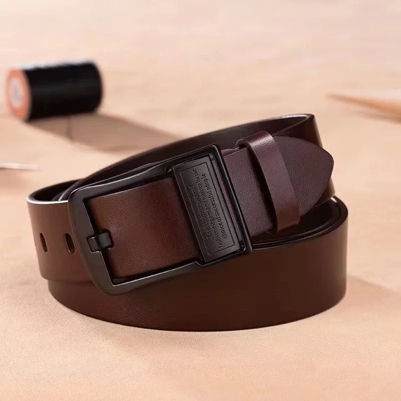 Cinto Masculino com Fivela Metálica – Preto ou Marrom