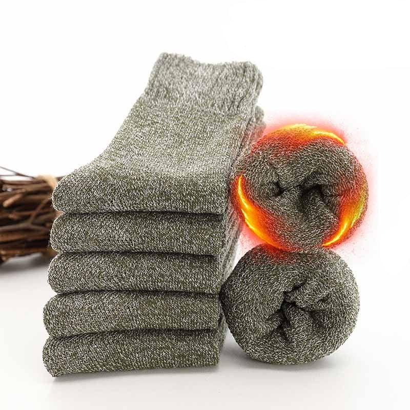 Meias Grossas de Inverno Merino 5 pares