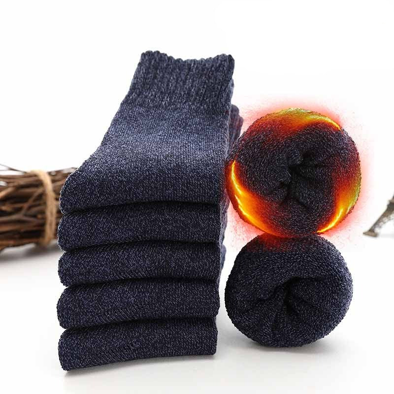 Meias Grossas de Inverno Merino 5 pares