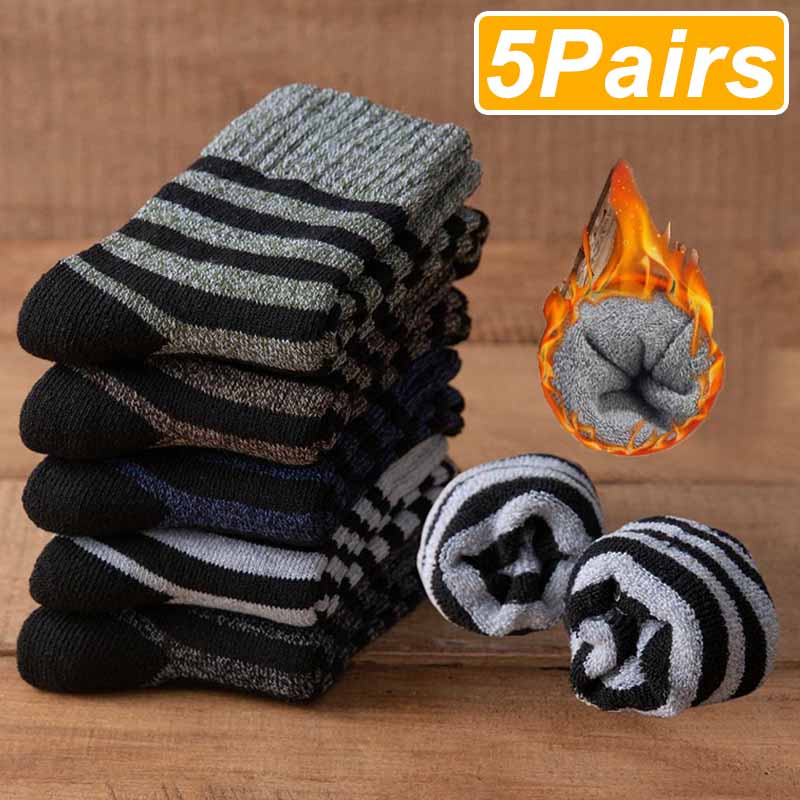 Meias Grossas de Inverno Merino 5 pares