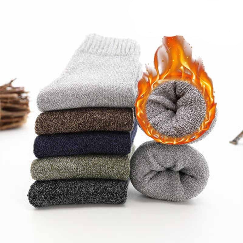 Meias Grossas de Inverno Merino 5 pares