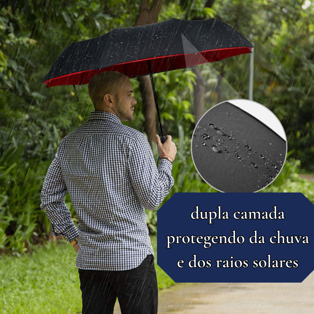 Guarda Chuvas e Sombrinha Automático Resistente ao Vento